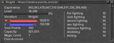 Signature for player Knight